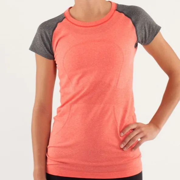 Lululemon Run: Swiftly Tech Short Sleeve Love Red / Deep Coal - Image 2