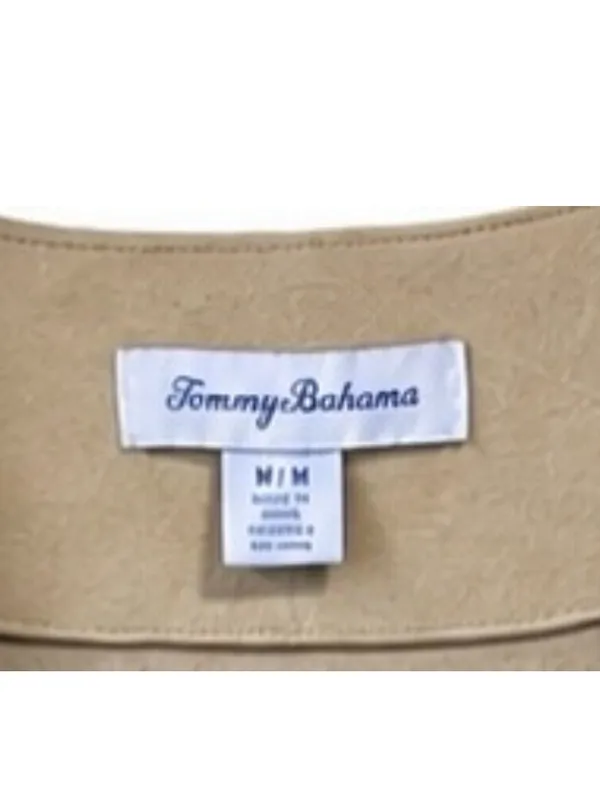 Tommy Bahama Dress M Clara Salina Tan Autumn Wedding Guest Faux Wrap Midi - Image 12
