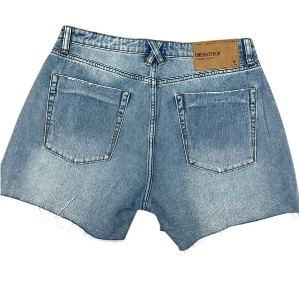One Teaspoon Legend Denim Shorts Size 32, Casual Cutoff Denim Shorts - Image 4