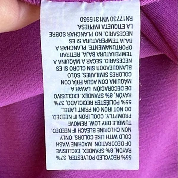 NWOT all in motion Purple Cropped Sweatshirt with Black Piping Accents size XXL - Image 12