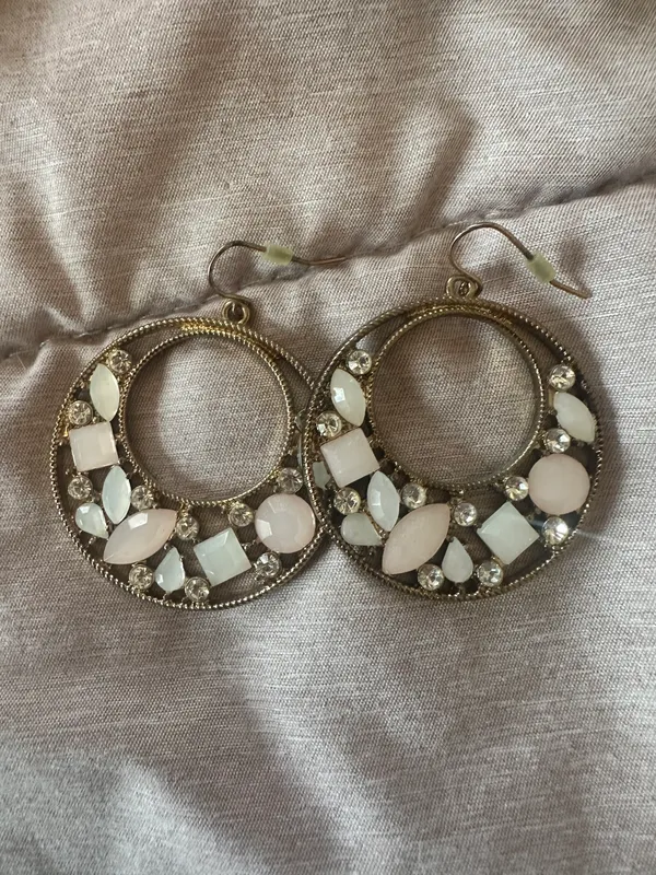 Hoop Earrings Pink - Image 2