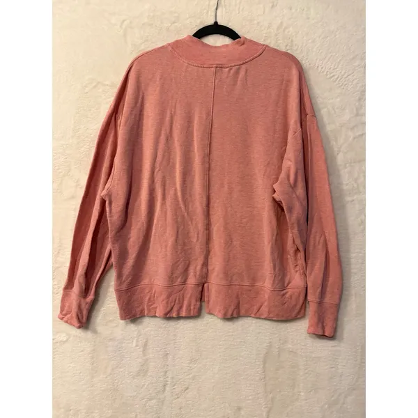 Athleta Coaster Luxe Sweatshirt Womens XL Pink Mock Neck Tencel Fleece Pullover - Image 9