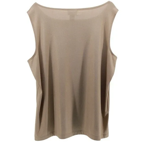 Chico's Travelers Gold Sparkle‎ Camisole Tank Summer Capsule Luxury Travel 3 XL - Image 5