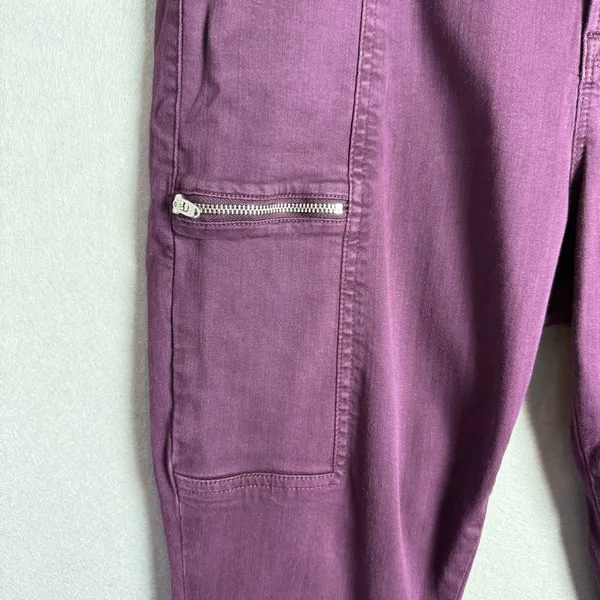 Pistola Hannah Cargo Skinny Pant Women's Dark Purple Stretch Fabric Mid-Rise 32 - Image 6