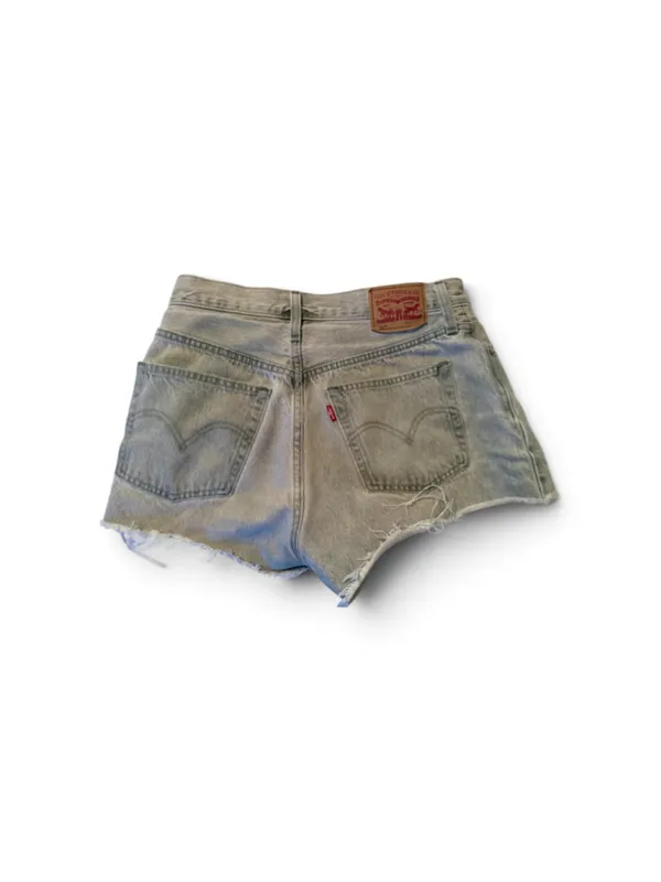 Women's Levi's 501 Jean Shorts Grey Size 27 - Image 2