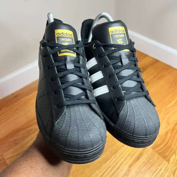 Adidas 2020 Superstar Stan Smith VS Superstar Black FX7888 Size 5.5M/7W NO BOX - Image 13