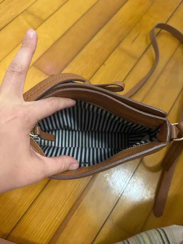 Kate Spade Crossbody Purse Brown Leather - Image 3