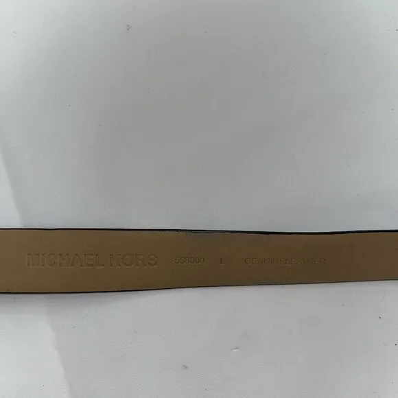 MICHAEL MICHAEL KORS Women's Leather Belt 0.75" Wide Large Black‎ 35"-39" - Image 4