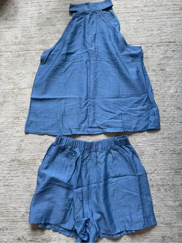 Chic Snipp Blue Halter Set (Size Small) - Image 3