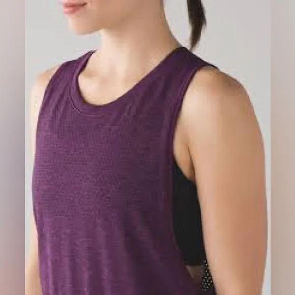 Lululemon Purple Swiftly Relaxed Muscle Tank Top Size Est. 12‎ - Image 3