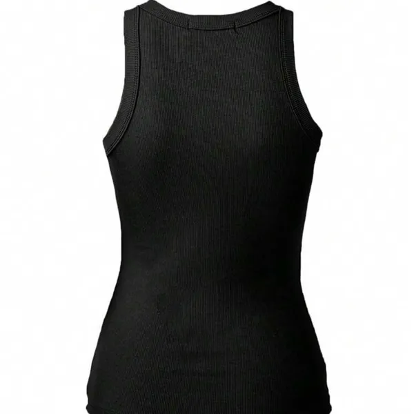Amazon Sleeveless stretchy Black Ribbed Tank Top L/XL - Image 2