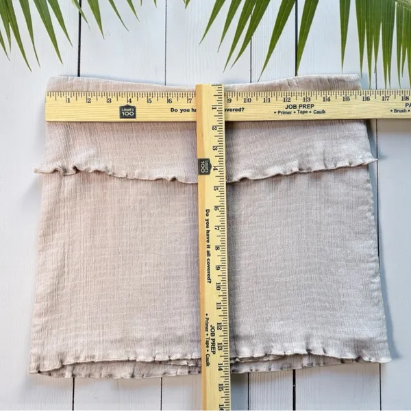 Free People Soleil Mini Skirt Pale Pink Gauze Stretch Size L - Image 6