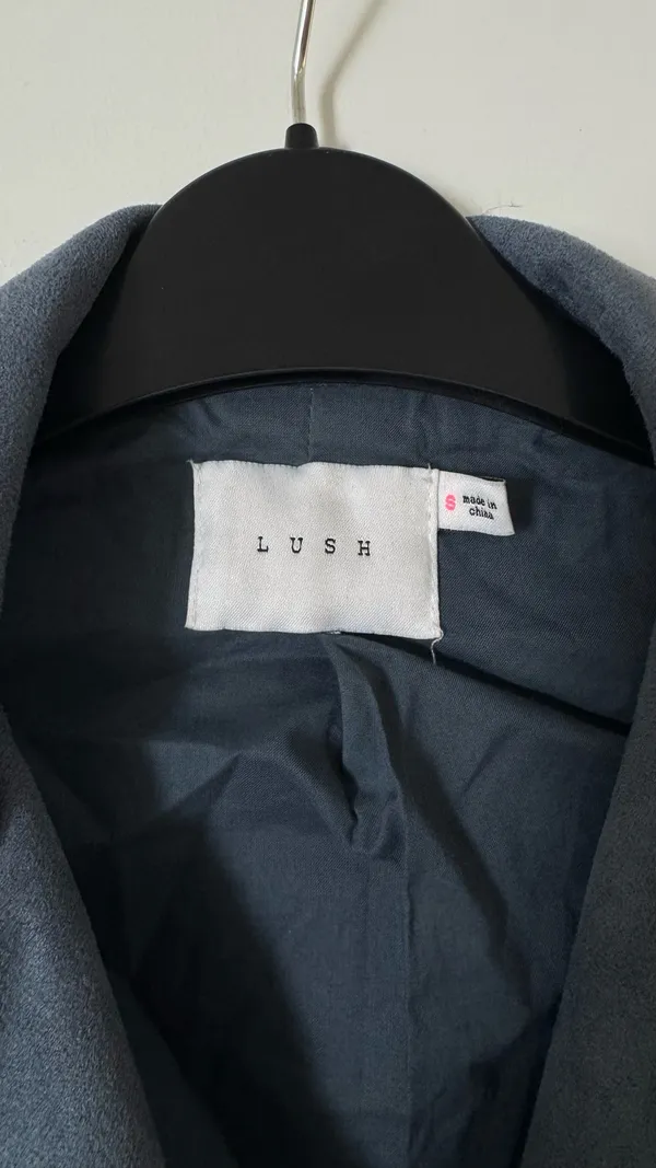 Lush Clothing Blue Biker Jacket - Image 4