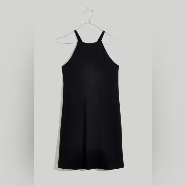 Madewell Flex Fitness Black Mini Halter Active Dress size XXS Shorts Underneath - Image 4