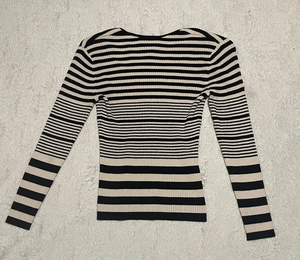 Hillard & Hanson Thrifted Striped Sweater - Image 2