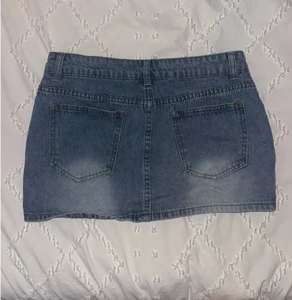 Low Rise Jean Skirt Blue Size XS - Image 2