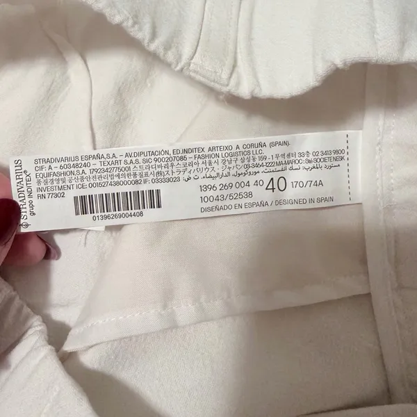 Stradivarius White High Waist Women's Shorts - Image 9