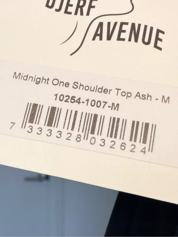 New Djerf Avenue Midnight One Shoulder Top Ash - Image 7