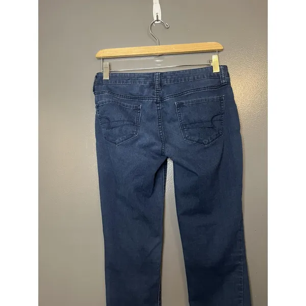 American Eagle Outfitters Jeans Womens 6 Blue Dark Wash Jegging Stretch Denim - Image 5
