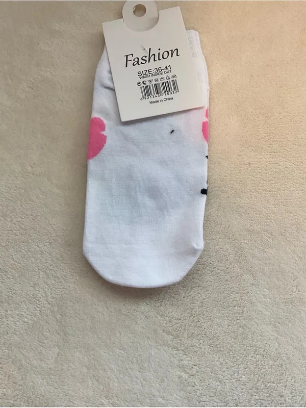 White Cotton Lilo & Stitch Crew Socks - Image 2