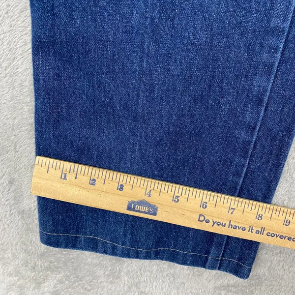 Chemin De Fer Jeans Womens 23 Blue Mid Rise Denim‎ Hippie 70s Vintage - Image 6