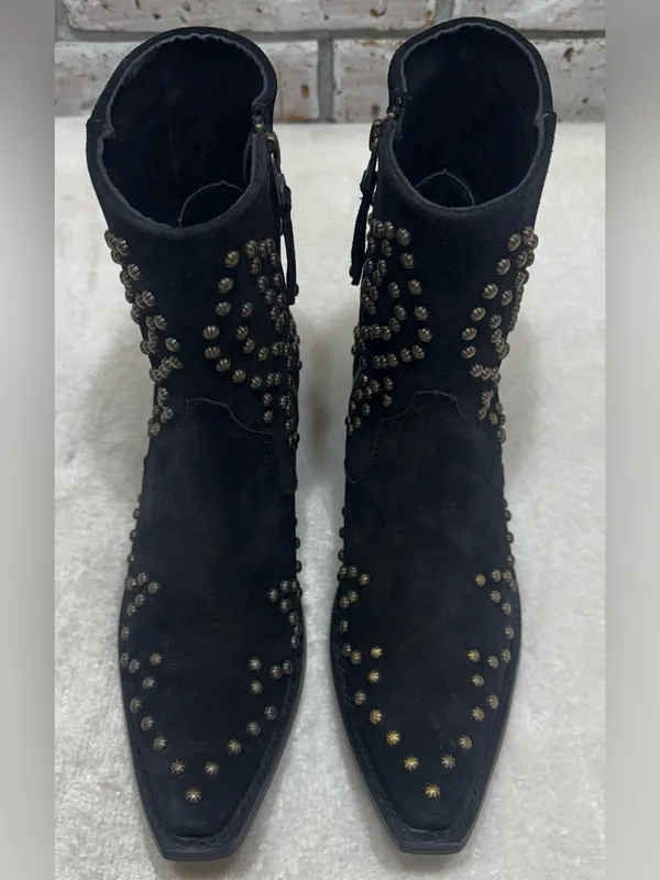 Ariat Siren X Toe Western Boot Black Suede Size 7 - Image 4