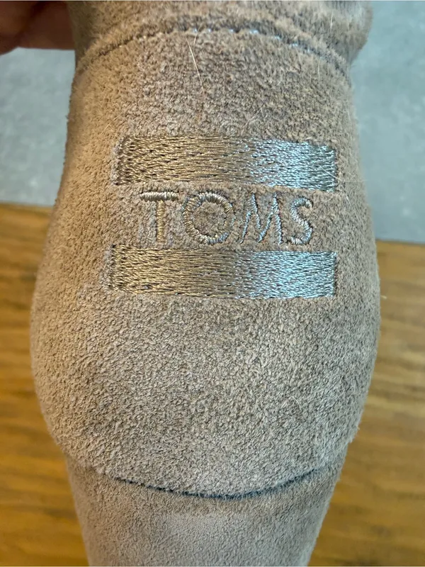 TOMS Desert Wedge Taupe Suede Lace-Up Bootie Size 11 - Image 9