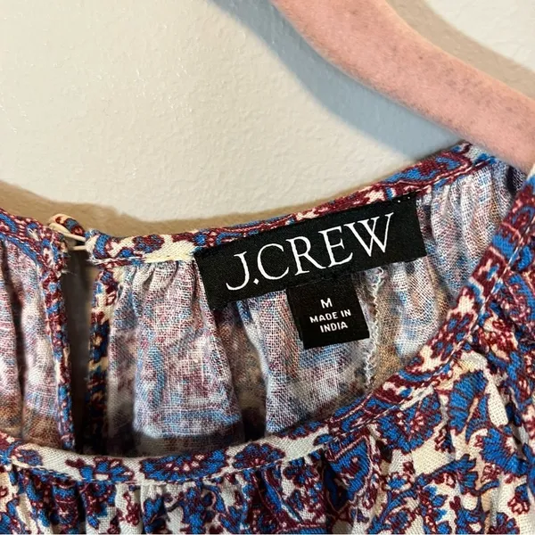 J. Crew Palermo Smocked Waist Mini Dress‎ in Floral Bouquet Linen Medium - Image 5