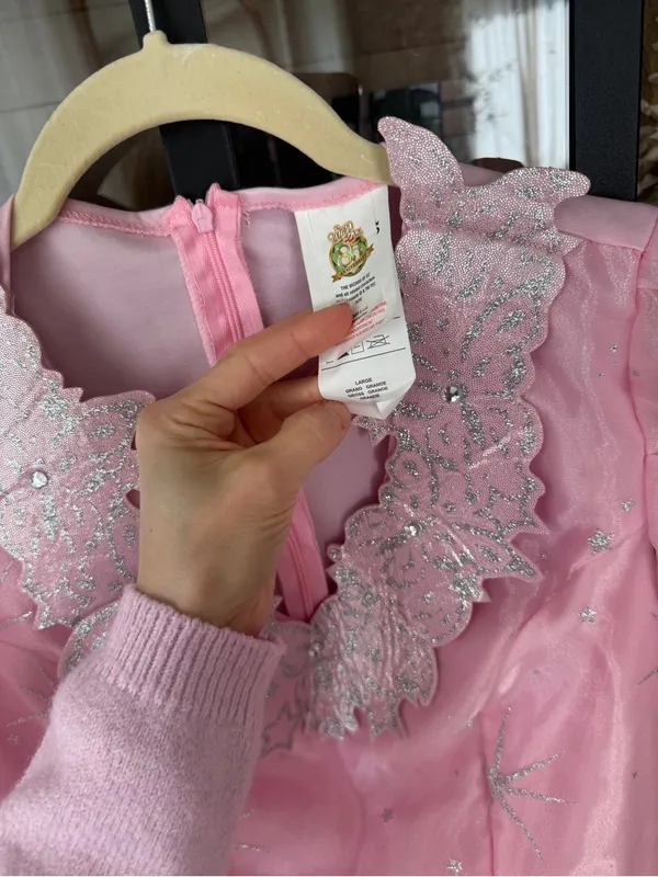 Glinda Costume halloween The Wizard of Oz wicked ariana grande maxi dress gown - Image 3
