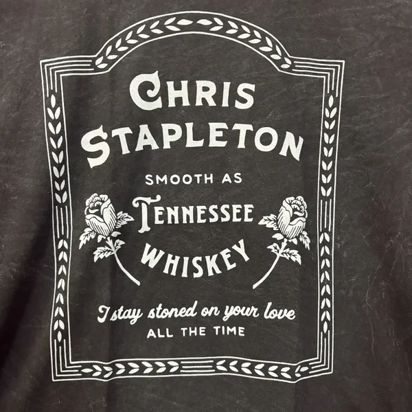 Chris Stapleton Tennessee Whiskey Black T-Shirt XL - Image 2