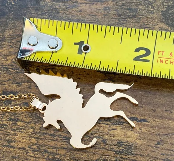 Unicorn Pegasus Necklace Gold - Image 3