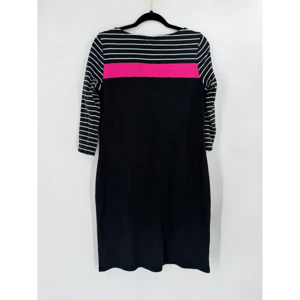Lauren Ralph Lauren Sheath Dress‎ Women XL Black Striped Pink Nautical Preppy - Image 7