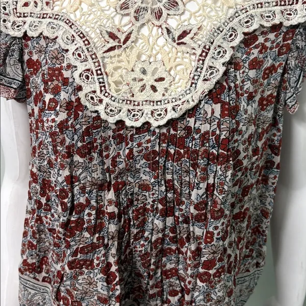 ANTHROPOLOGIE Othilia Malia Lace Top Medium - Image 5