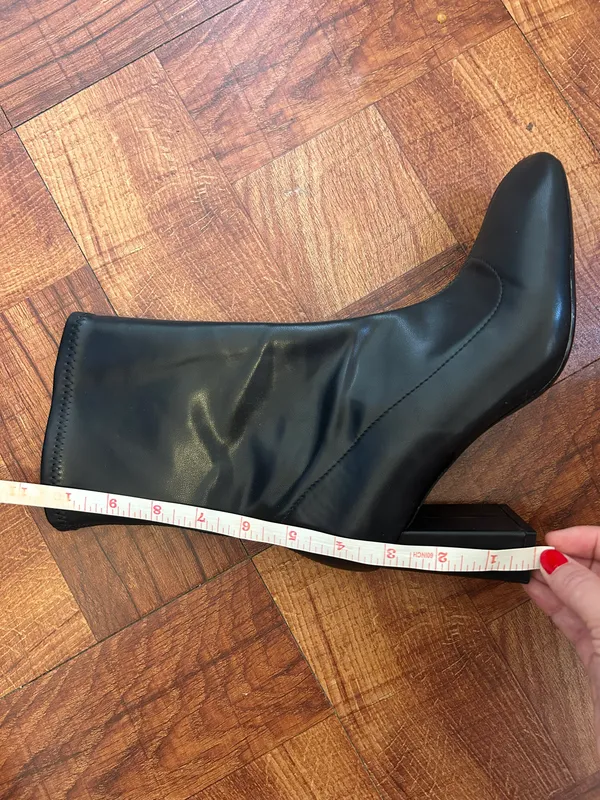 ZARA Black Leather Boots - Image 3