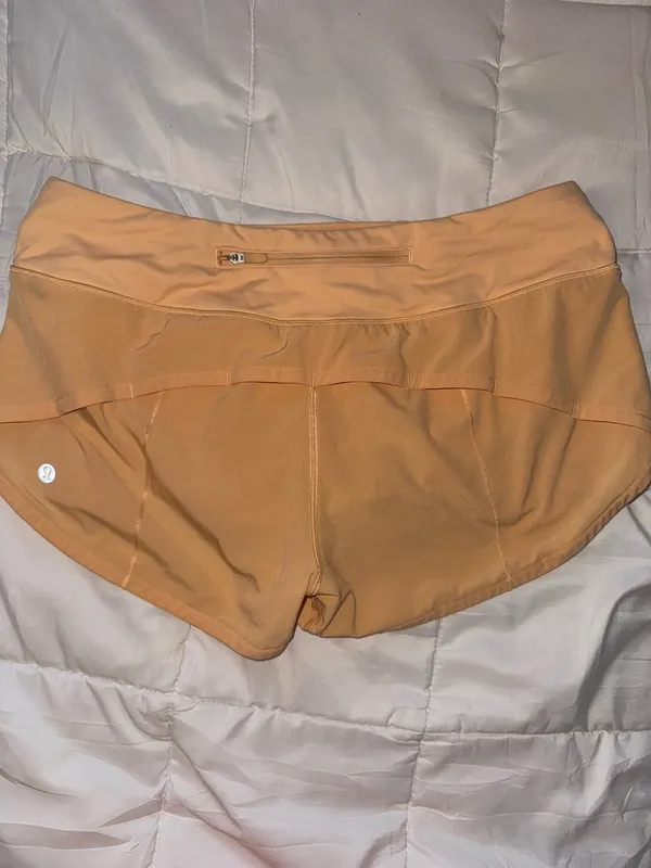Lululemon orange low rise speed up shorts - Image 4