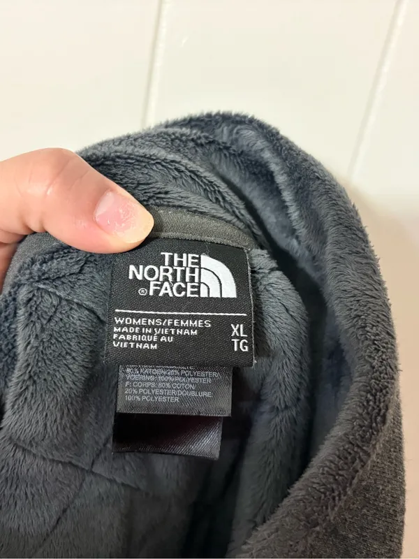 The North Face Caroluna Quilted Fleece Lined Coat Dark Gray XL - Image 10