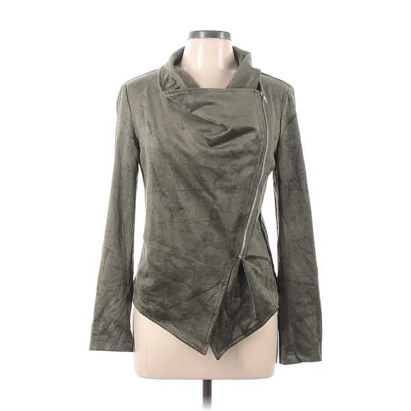 Lulus Wild at Heart Olive Green Vegan Suede Moto Jacket S NWT - Image 4