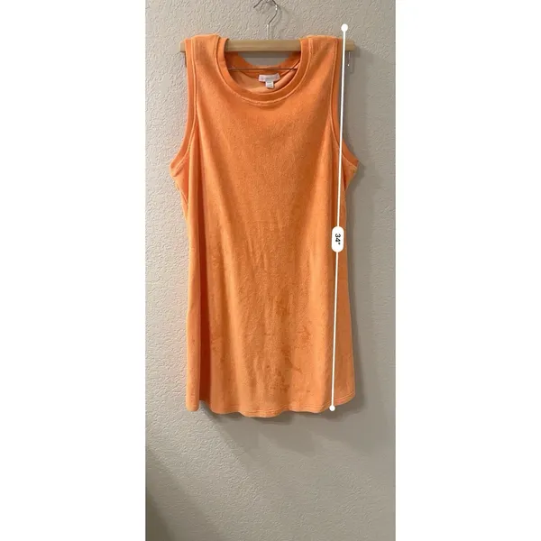 Beyond Yoga OUT OF TOWN Dress Terry Sleeveless Mini WOMEN M ORANGE DREAM‎ - Image 5