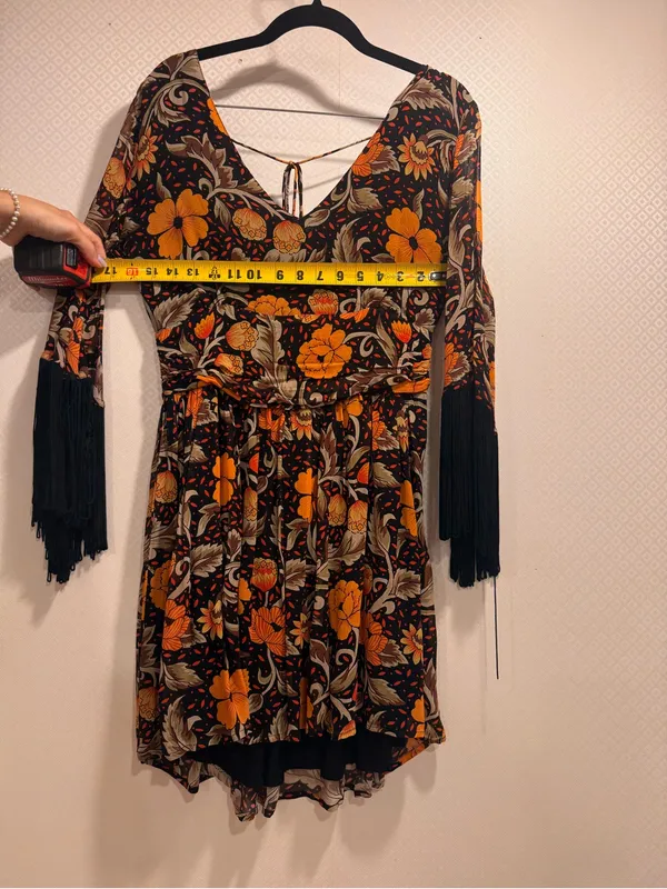 VERB Floral Fringe Mini Dress by Anthropologie Size S - Image 3