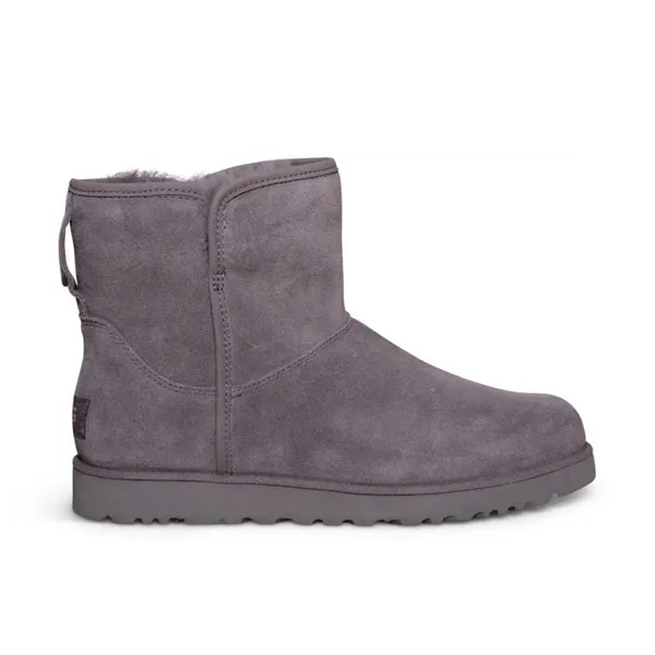 Ugg Cory II Suede Short Ankle Boots 5 Charcoal Gray Minimal Classic Mini Fall - Image 3