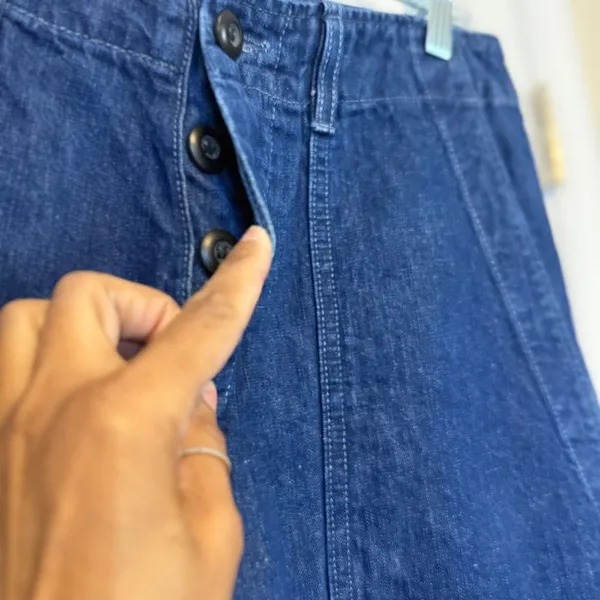 Imogene + Willie Cotton Linen Utility Trousers Jeans M Military Workwear Artisan - Image 15