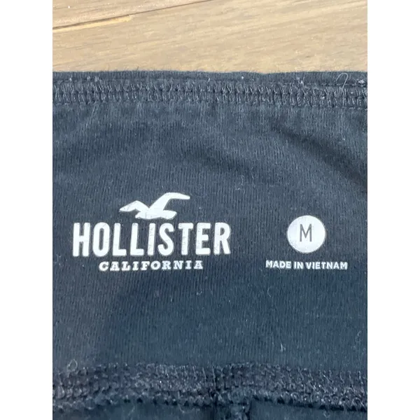 Hollister Black Cotton Leggings Size M Athleisure - Image 3