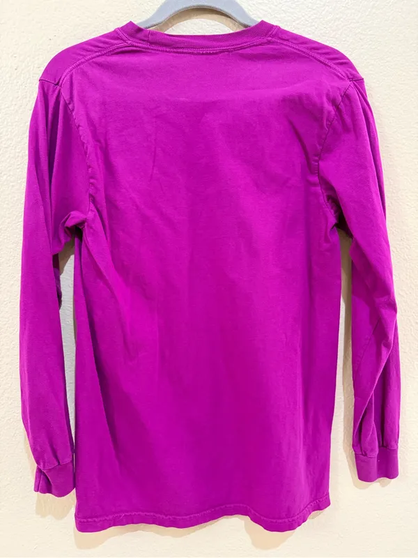 Comfort Colors Southern Roots Long Sleeve Graphic Tee Magenta Size Small - Image 2