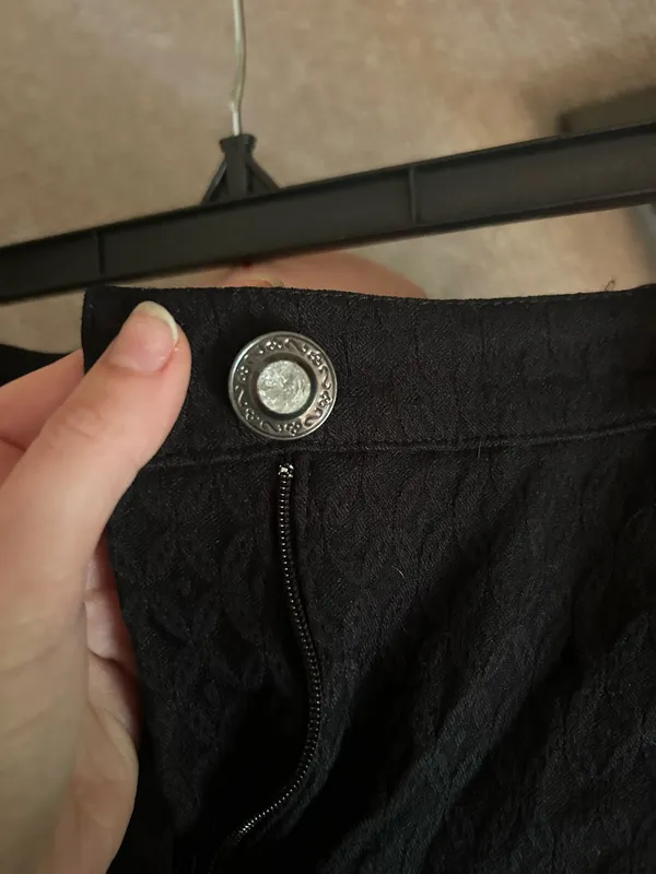 Black textured pants Size 12 - Image 6