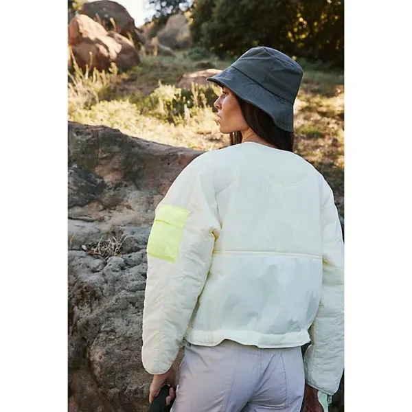 FREE PEOPLE Outta Left Field Jacket in Neon Green Size Small - Image 13