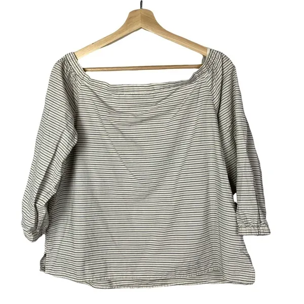 Madewell Jardin Off the Shoulder Long Sleeve Blouse L‎ - Image 5