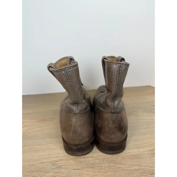 Frye Carson Pull On Ankle Boots Womens 6 Brown Leather Western Short Booties - Image 4