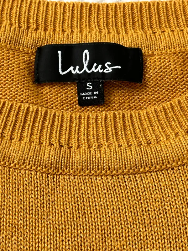 Lulus Mustard Yellow Knit Sweater - Image 4