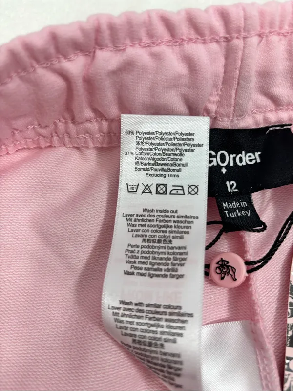 NGOrder Manga Anime Pink Jogger Sweatpants Size 12 - Image 9