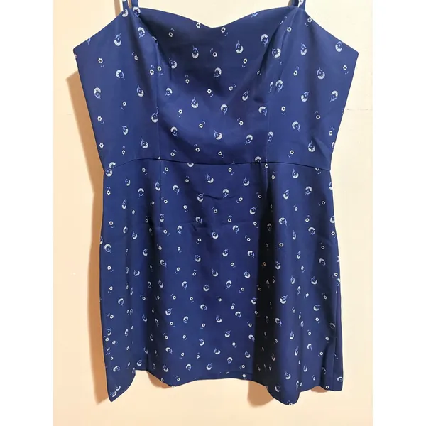 French Connection Mini Dress Womens Size 8 Blue New Floral Fit and Flare 71SWH - Image 9